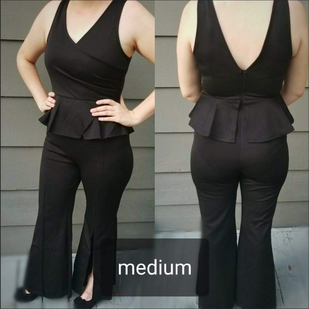 🆕️  Black Flare leg Jumpsuit - Picture 4 of 8